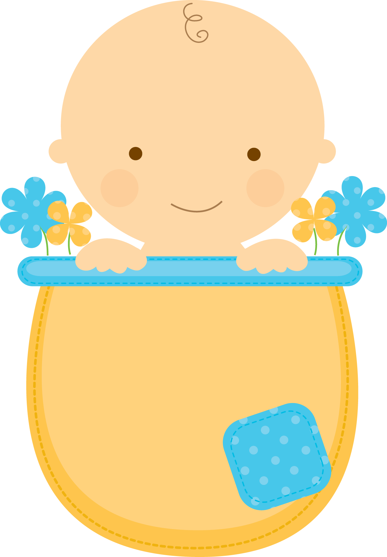 Babyinflowerpot Boy - Baby Stuff Clipart (1261x1816)