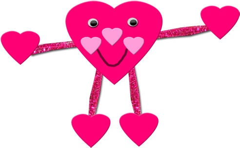 Valentines Day Heart Guy Crafts Ideas For Kids Valentine - Valentines Day Art Projects (500x316)