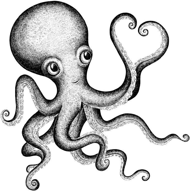 Octopus Valentine's Day Drawing Clip Art - Octopus Valentine's Day Drawing Clip Art (1024x1024)