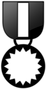 Star Award Clipart Black And White - Medal Icon Gray (512x512)