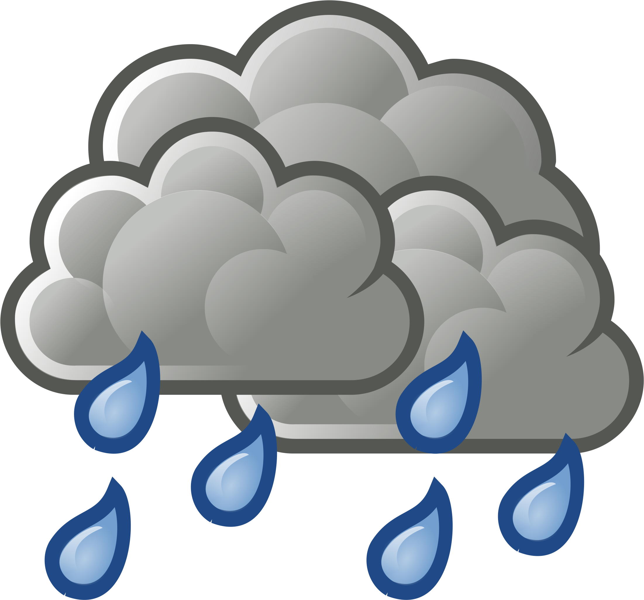 Dark Cloud Rainy Clipart - Rainy Cloud (2400x2400)