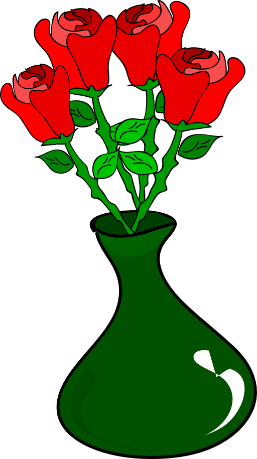 Nokia Clip Art Svgz - Vase Of Roses Clipart (1344x2400)