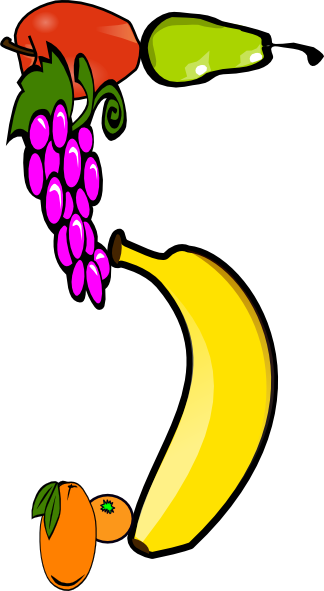Fruits Five A Day Clip Art - Clip Art (324x591)