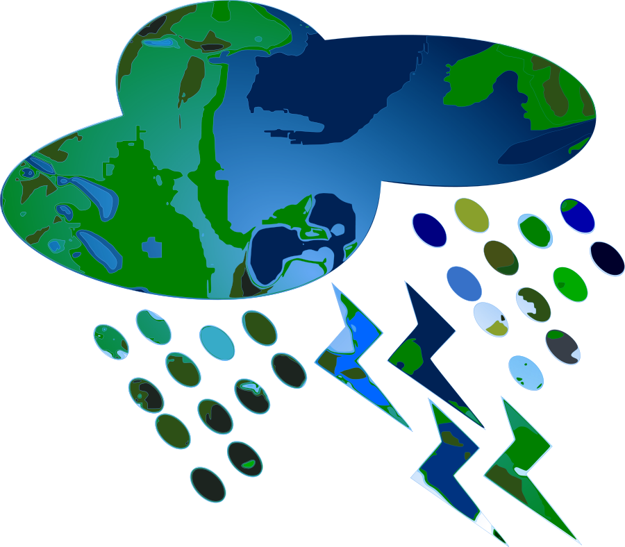 This Free Clip Arts Design Of Rain On Planet - Heavy Rain Clip Art (900x788)