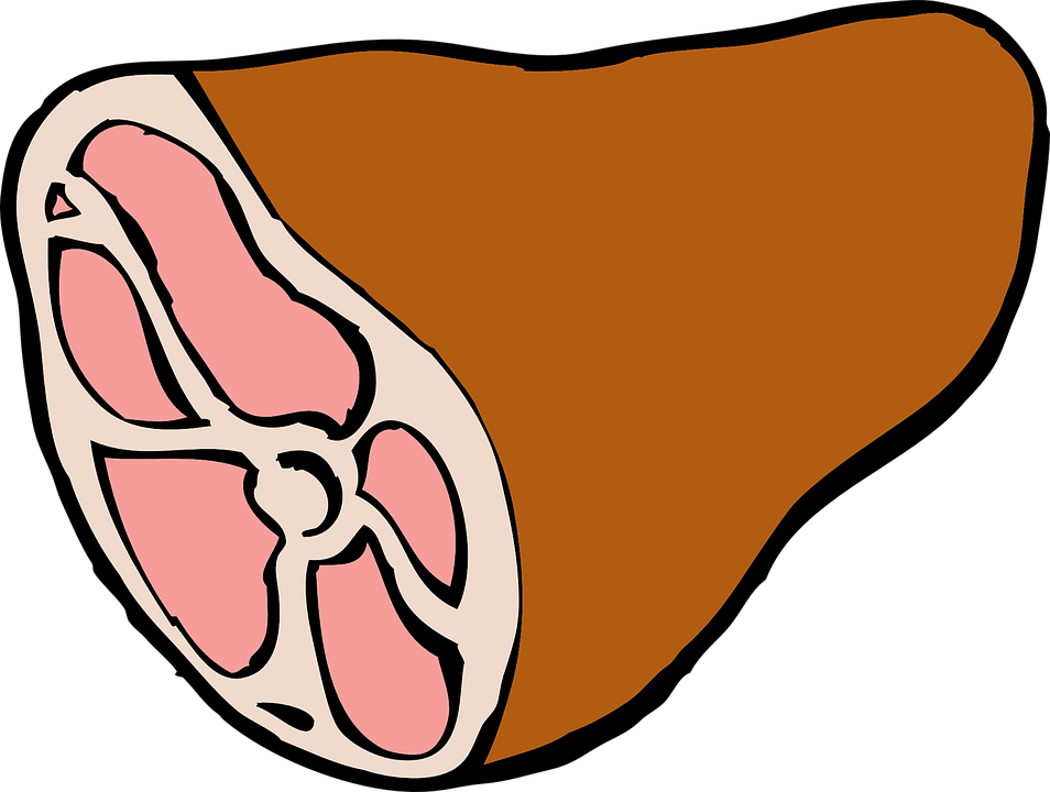 Pig Clipart - Meat - Ham Clipart (1280x965)