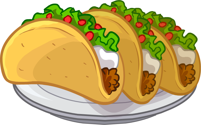 Tacos Clipart Transparent - Tacos Clipart (822x513)