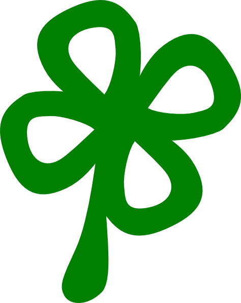 Four Leaf Clover Art - Clip Art (474x595)