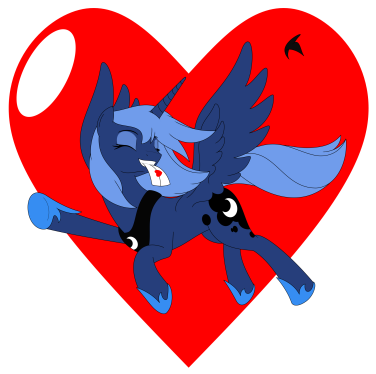 Small Heart Clip Art Free - Valentines Day Princess Luna (500x469)