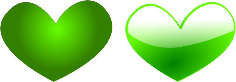 How To Set Use Green Heart 6 Svg Vector - Green Heart Clipart Png (900x323)