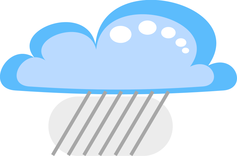 Free Drakoon Rain Cloud 2 - Cloud And Rain Vector (800x525)