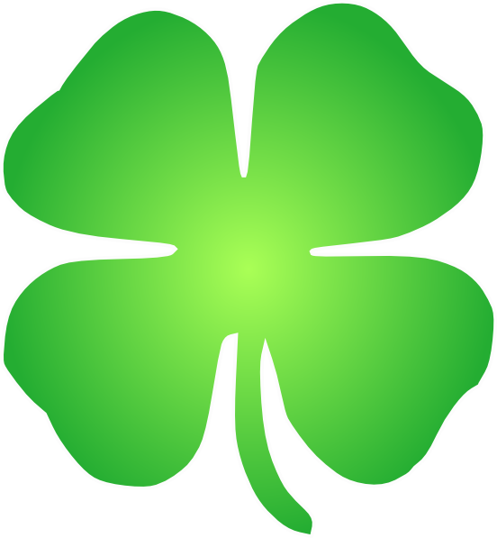 Four Leag Clover Clip Art - Clip Art (552x597)
