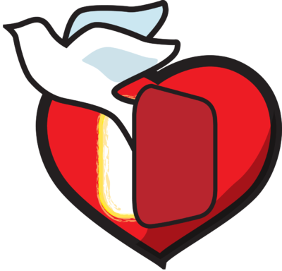 Inside Heart - Heart And A Dove (400x384)