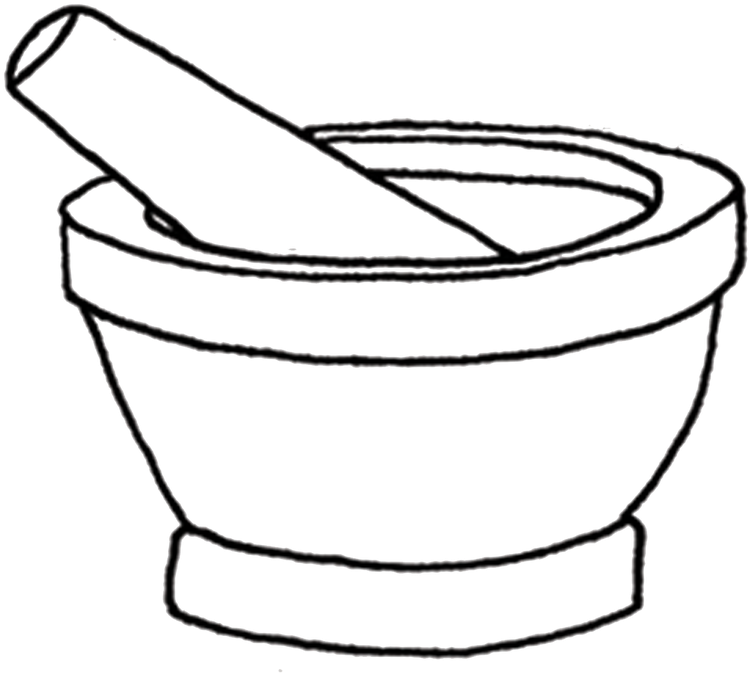 Red Clover Harvest At Shelburne Farms With A Spoonful - Mortar And Pestle Drawing (874x800)