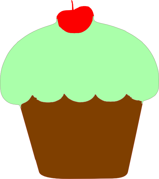 Codes For Insertion - Mint Green Cupcake Clipart (534x600)
