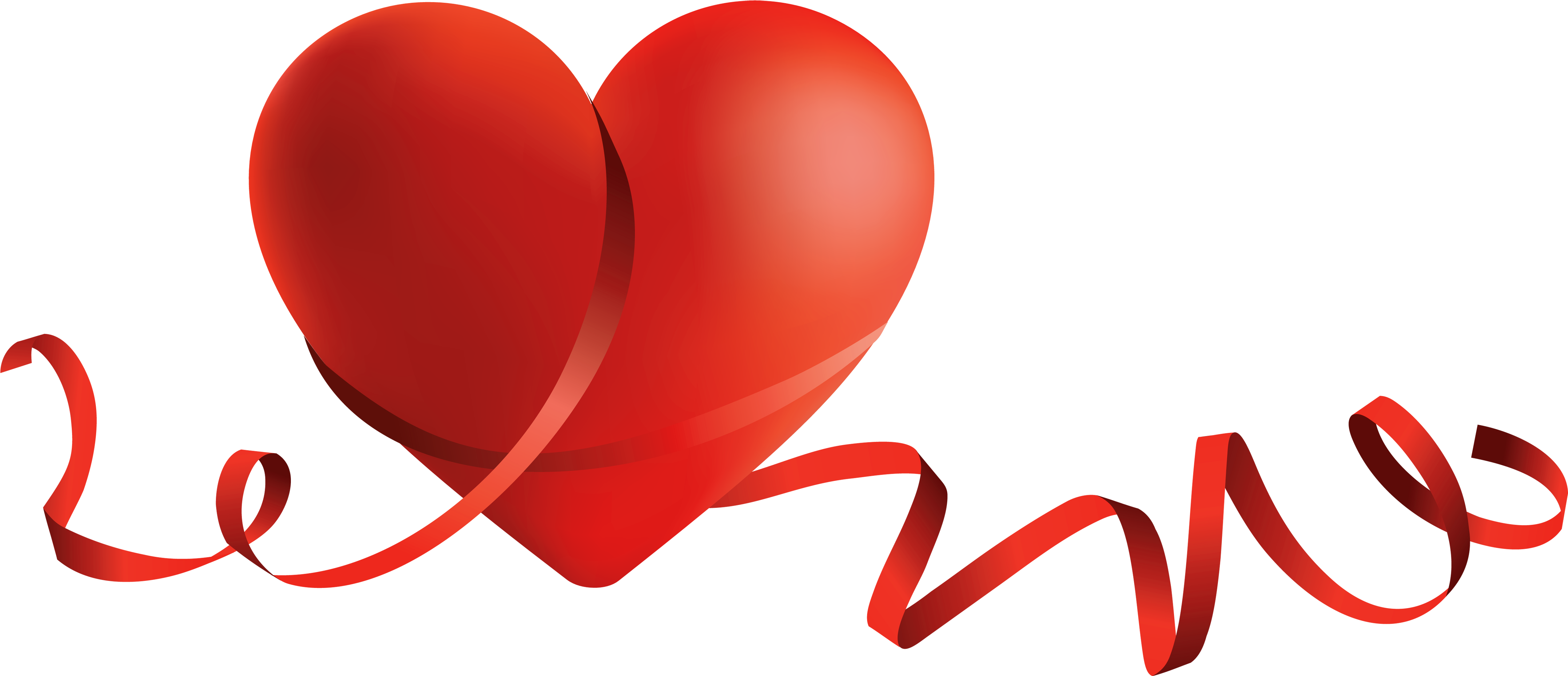 Transparent Red Heart With Bow Png Clipart - Croc Classic Black Titanium 1.5 Inch Flat Iron (4662x2119)