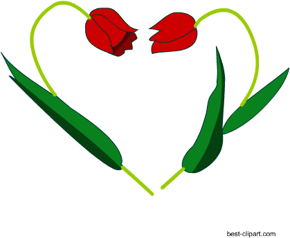 Heart Made With Flowers Clip Art - Clip Art (450x450)