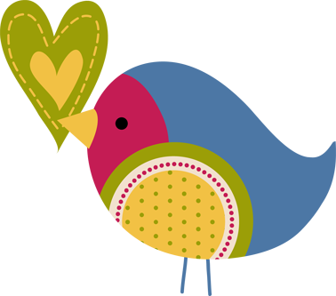 Photos Clipart Little Bird Pencil And In Color Clip - Cute Little Bird Clip Art (378x333)