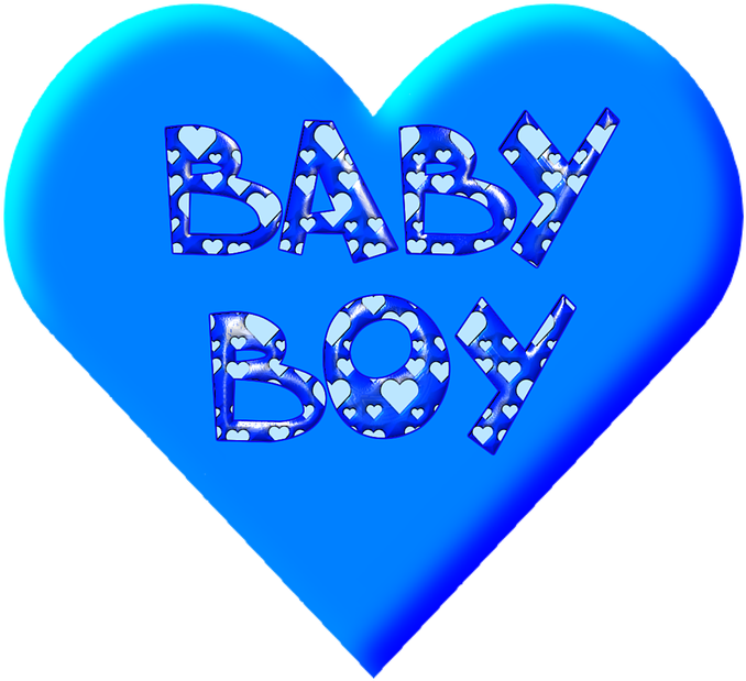 Baby, Symbol, Boy, Heart, Blue, Clip Art - Coeur Bleu Bébé (1280x1184)
