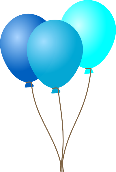 Blue Balloon Clipart - Balloons Clip Art (432x640)