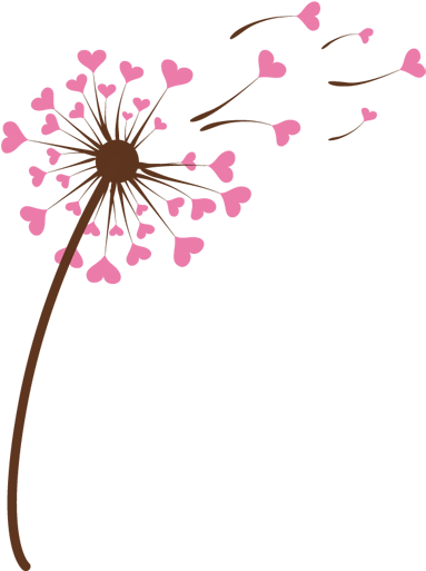 Dandelion Heart Drawing Wall Decal Clip Art - Dandelion Heart Drawing Wall Decal Clip Art (512x512)