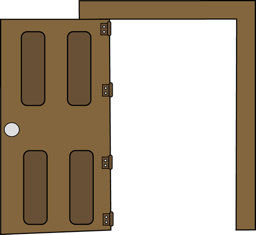 Open Clip Art Image - Door Open Clip Art (500x458)