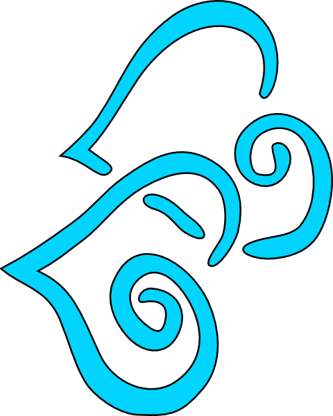Bright Blue Hearts Clip Art At Clkercom Vector - Hearts Clip Art (480x600)