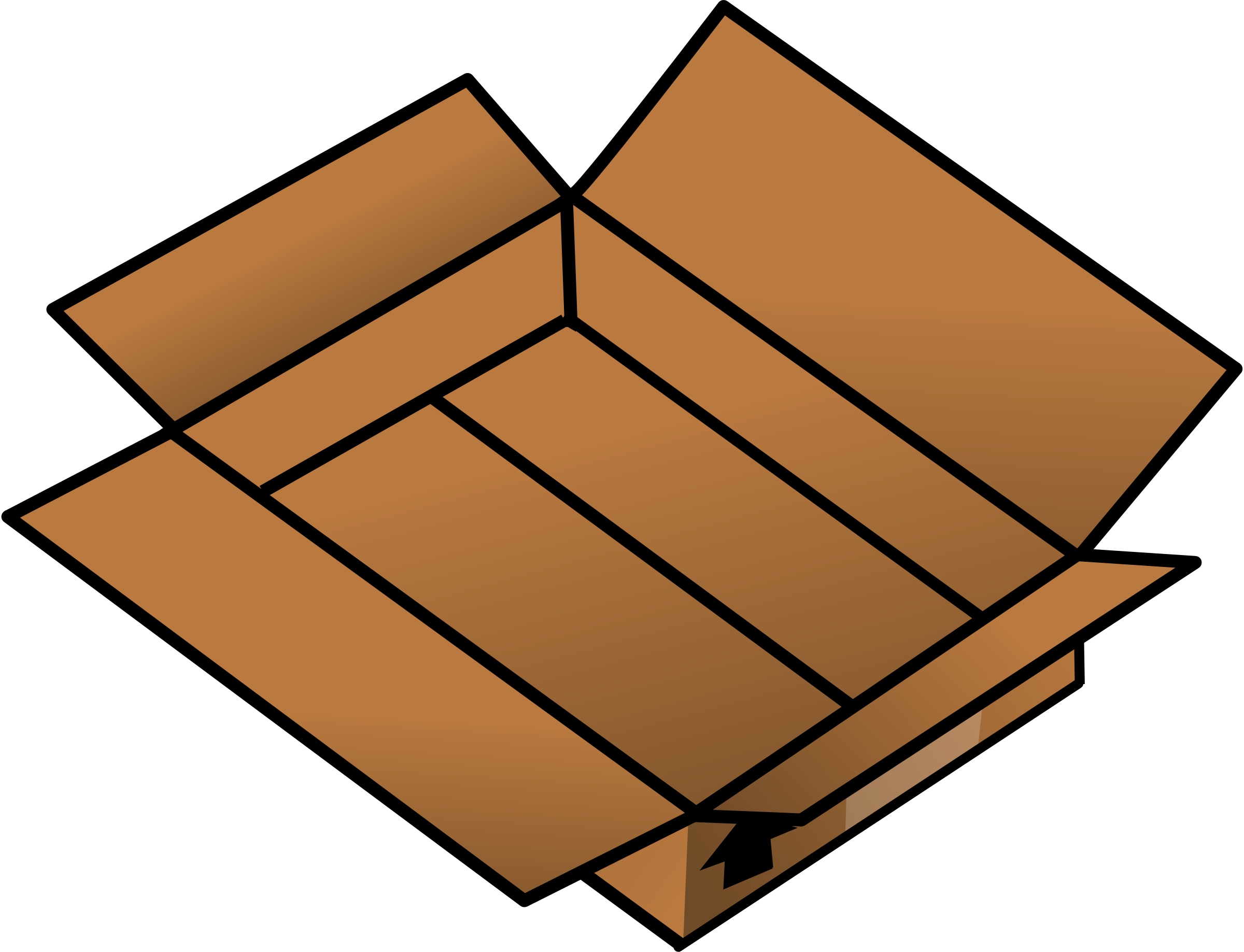 Open Cardboard Box Clipart - Boite En Carton Dessin (2400x1837)