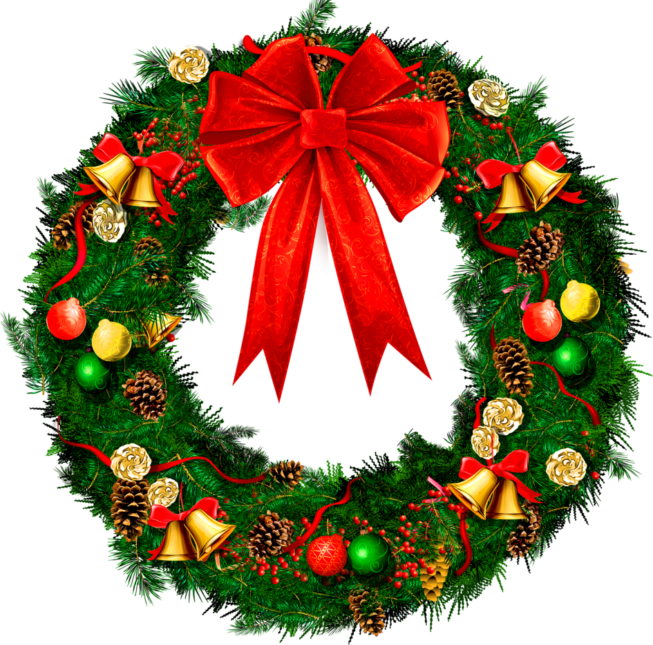 Pictures Of Xmas Wreaths - Christmas Reef Png (945x934)
