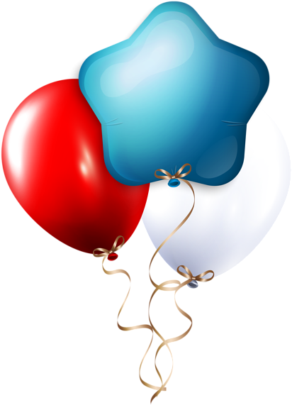 Balloons Png Image - Blue Balloonsl Png (438x600)