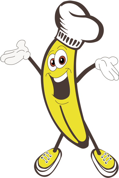 Top Banana Cooking Valentine's Day Fun - Banana Man Clip Art (444x600)