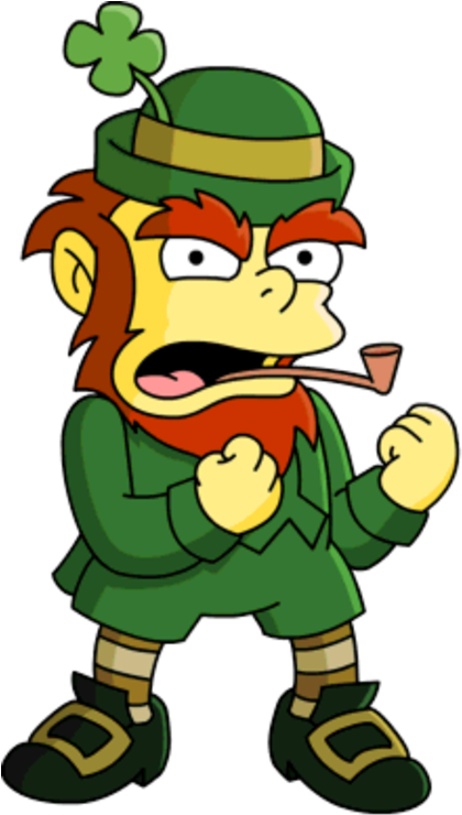 Leprechaun Tapped Out - Leprechaun The Simpsons (500x740)