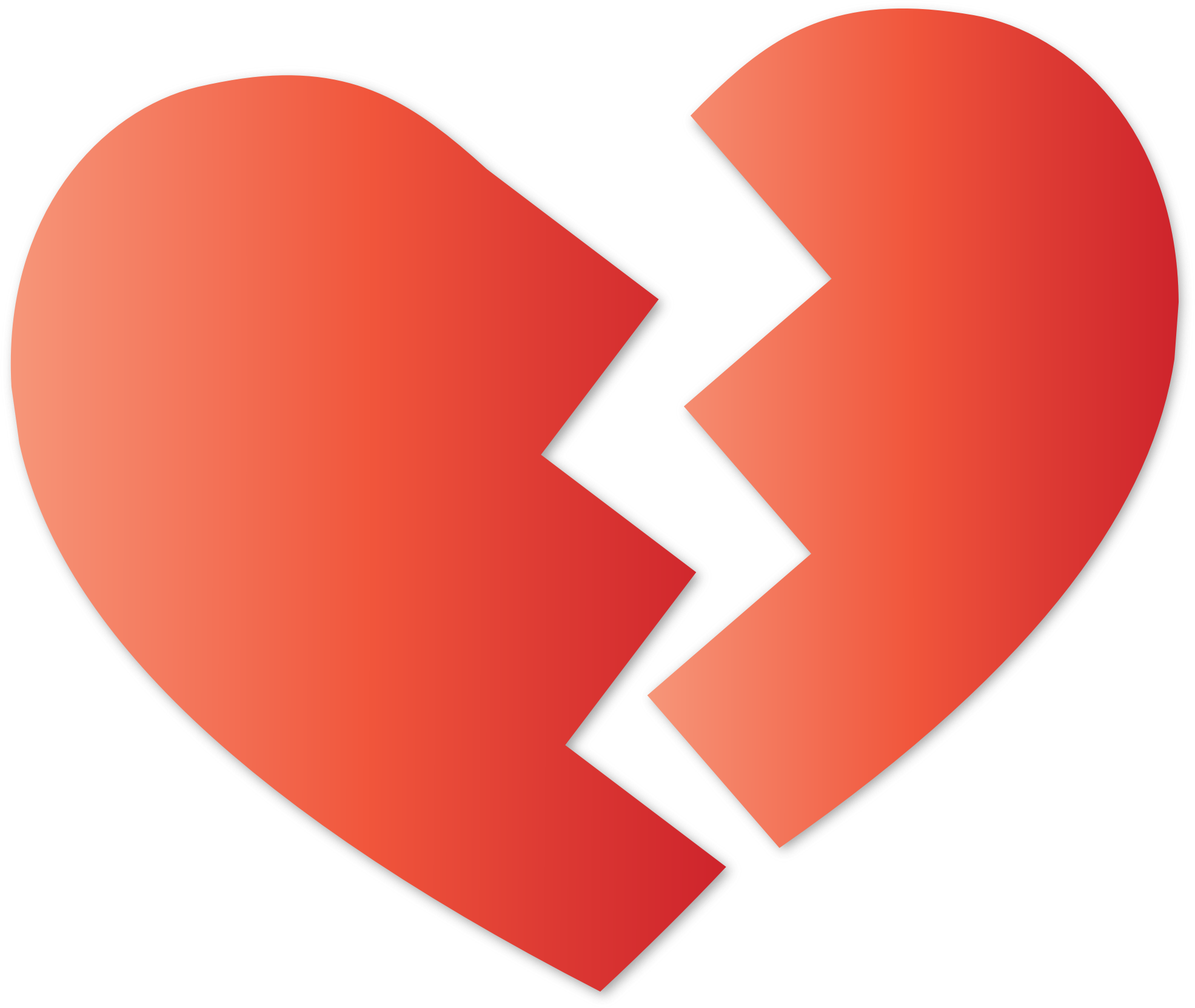 Broken Heart Clipart Transparent - Broken Heart Transparent Background (1971x1663)