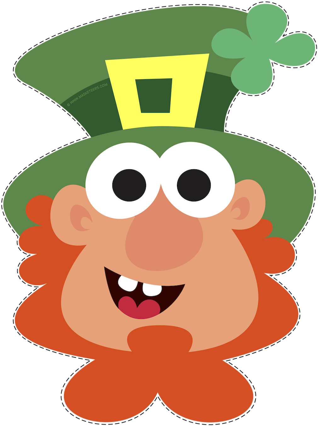 Leprechaun Masks - Saint Patrick's Day (1061x1500)