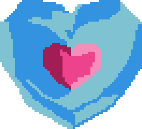 8 Bit Clipart Heart - 8 Bit Heart Piece (604x549)