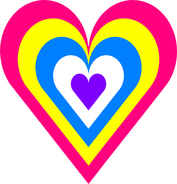 Heart - Heart With Different Colors (570x594)