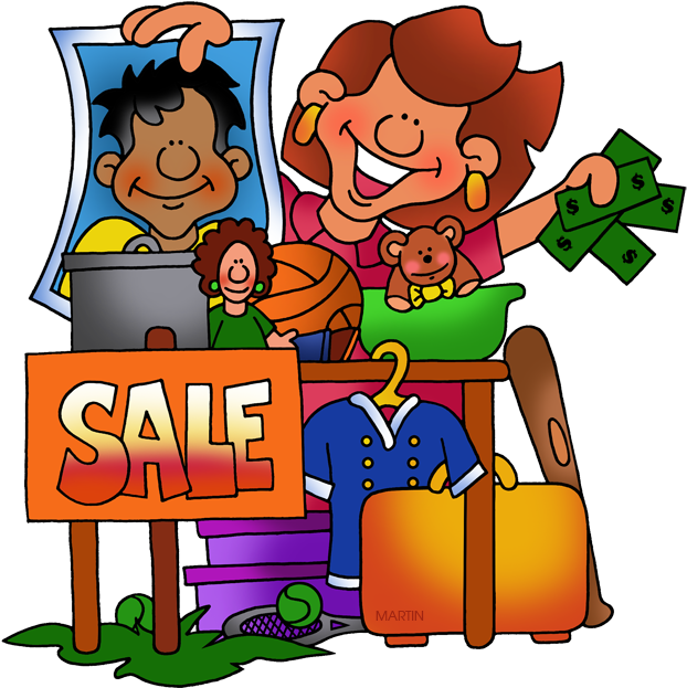Garage Sales - Rummage Sale Clip Art (641x648)