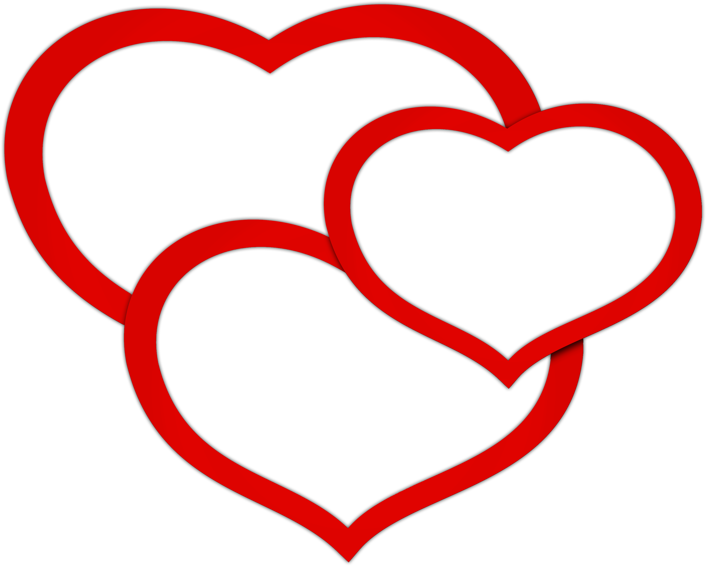 Transparent Red Triple Hearts Png Clipart Picture - Triple Heart Png (3000x2425)