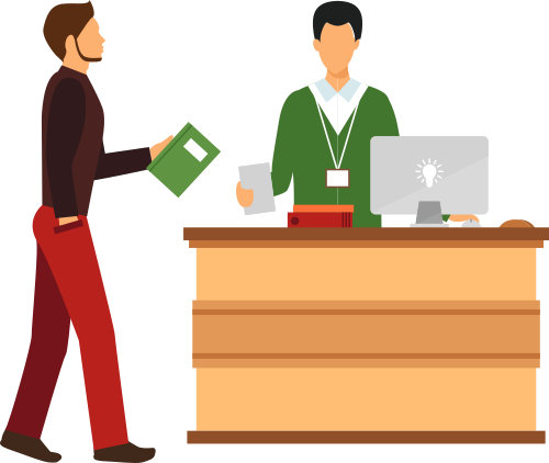 Retail Point Of Sale - Point Of Sales Person (500x422)