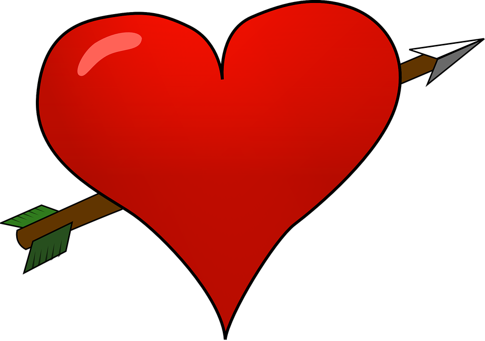 Heart Love Arrow Valentine Amor - Heart With A Question Mark (960x676)