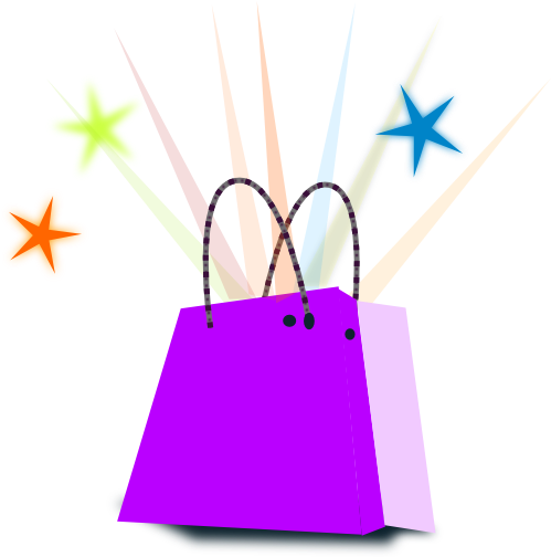 Shopping Deals Sale Clip Art - Papel Estrelas Preto E Branco (600x503)