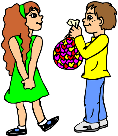 Valentine's Day Free Clip Art - Valentines Day Coloring Pages (400x451)