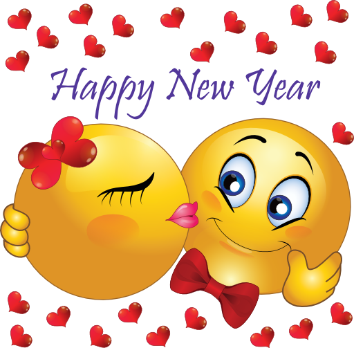New Year Clipart Emoji - Happy New Year Cute (512x503)