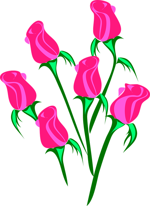 Love Rose Clipart Download - Clip Art Rose Flowers (600x822)