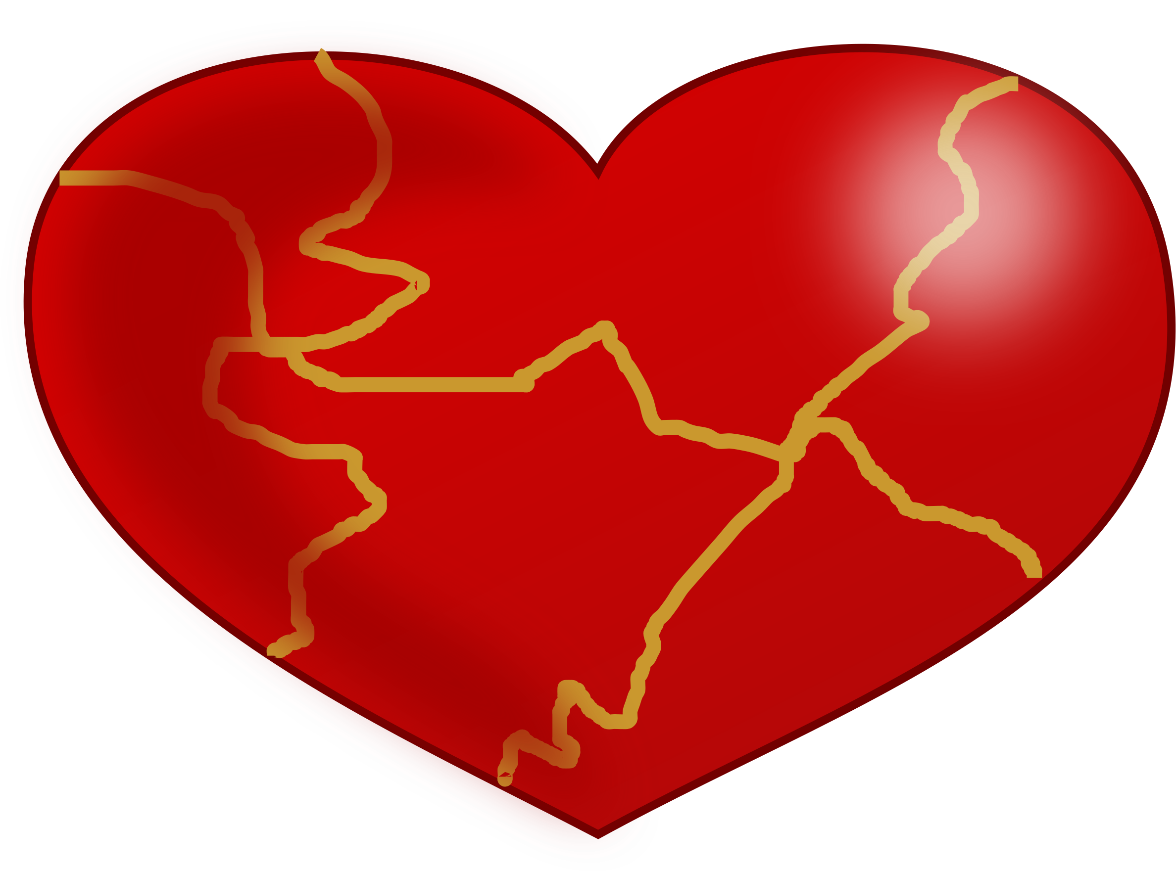 Big Image - Heart Clip Art (2400x1775)