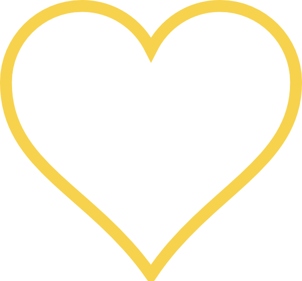 How To Set Use Light Gold Heart Svg Vector - White Heart Outline Transparent (600x557)