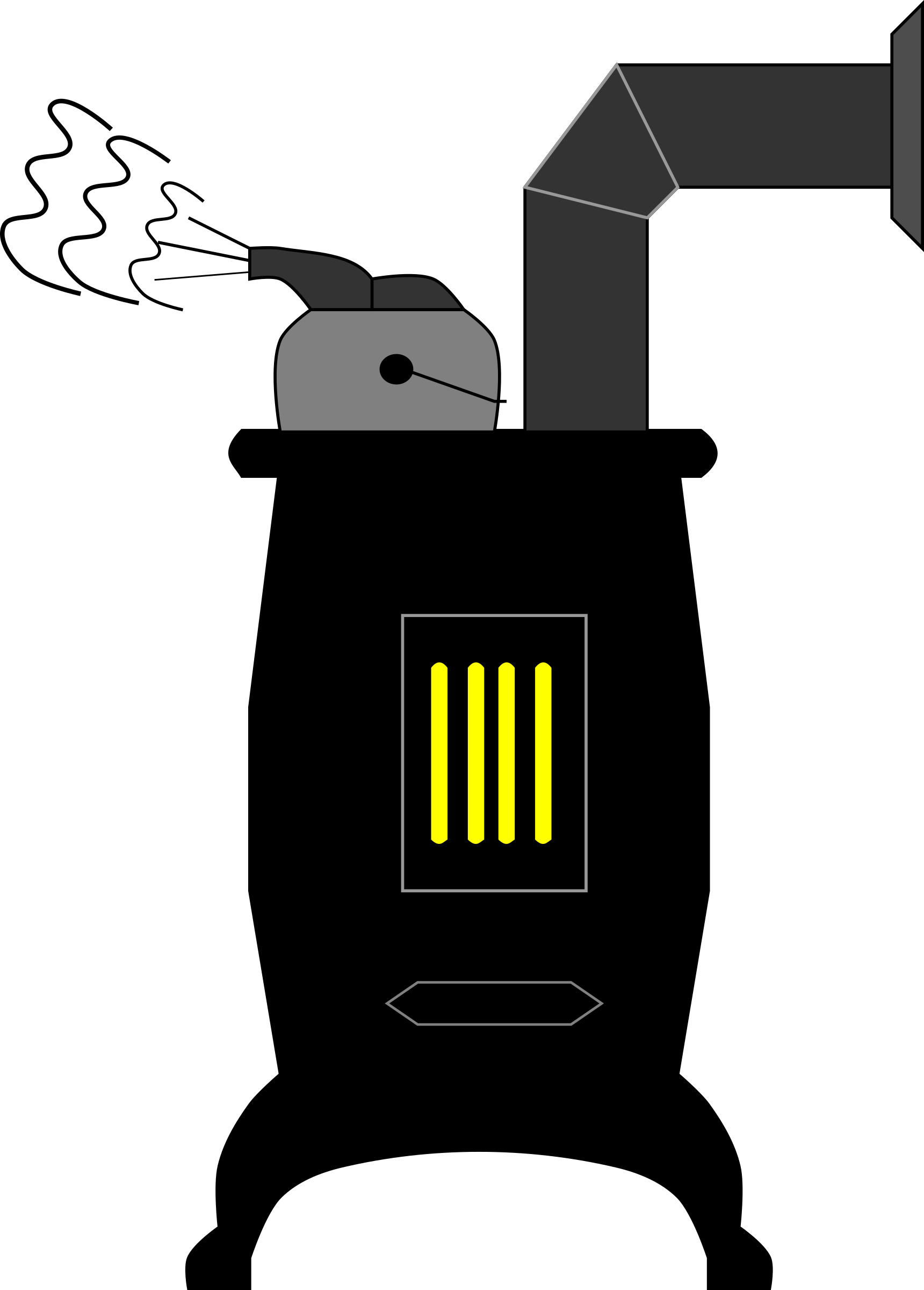 Wood Stove Clipart - Wood-burning Stove (1720x2400)