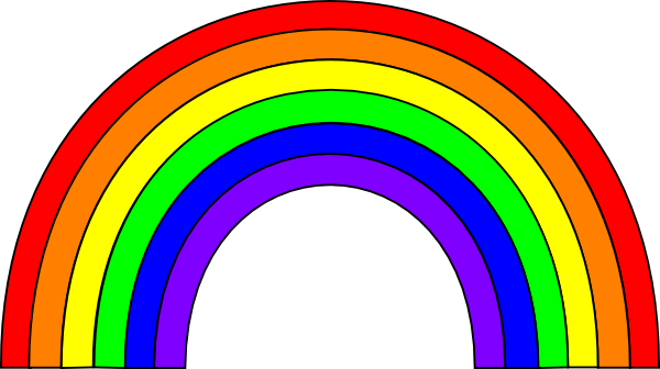 This Free Rainbow Clip Art Is Free Clipart Images - Colors Of The Rainbow (600x336)
