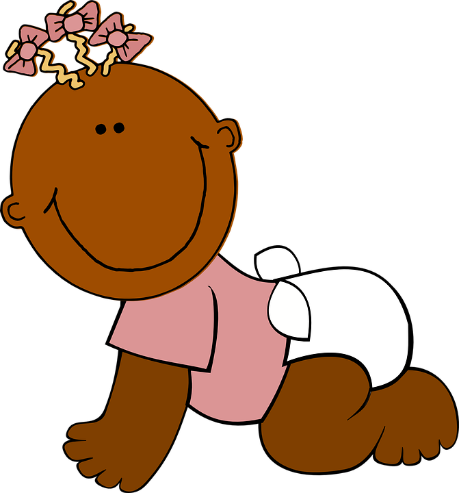 Baby Girl Clip Art (671x720)