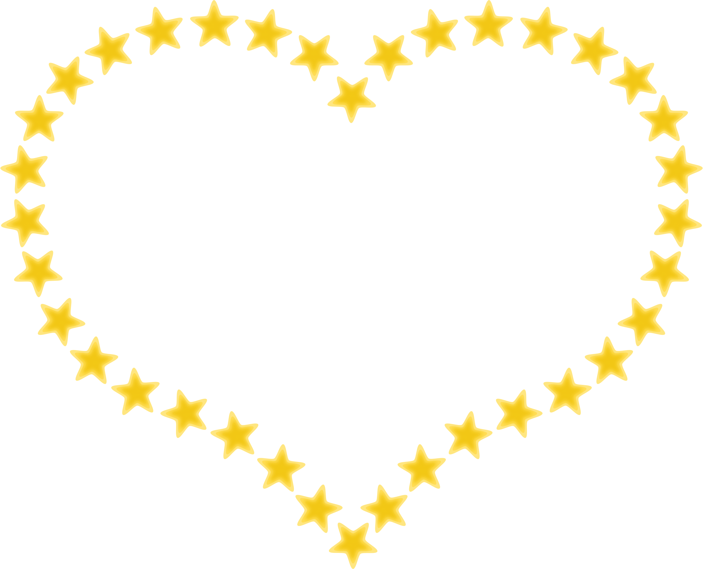 Clip Art Details - Star In Heart Shape (2400x1944)