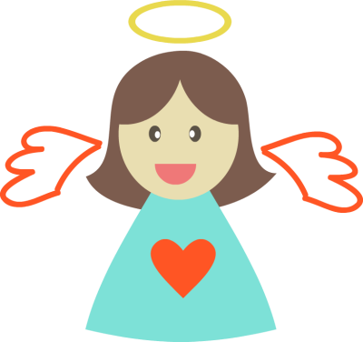 Cupid Heart Clipart - Little Angel Clipart (400x376)